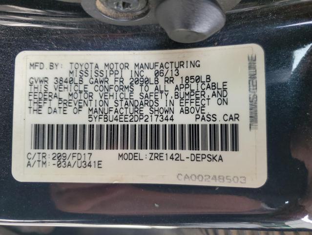 Photo 11 VIN: 5YFBU4EE2DP217344 - TOYOTA COROLLA BA 