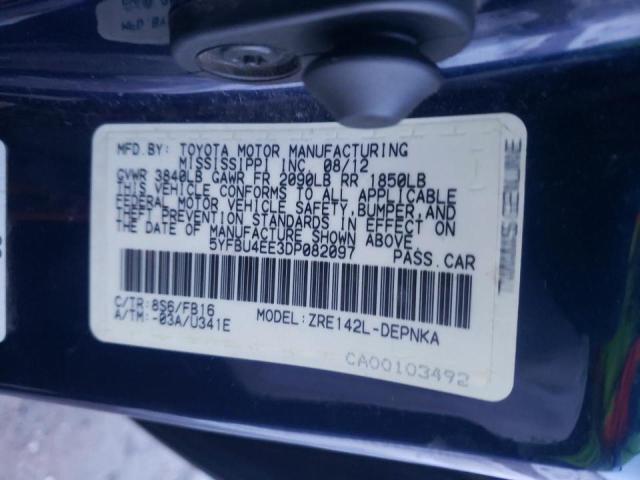 Photo 9 VIN: 5YFBU4EE3DP082097 - TOYOTA COROLLA BA 