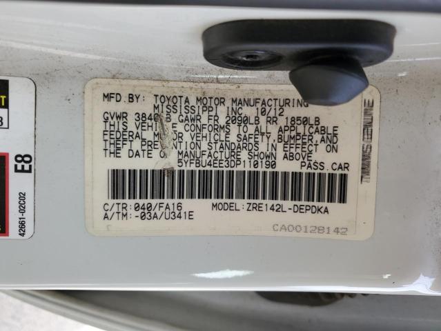 Photo 12 VIN: 5YFBU4EE3DP110190 - TOYOTA COROLLA BA 