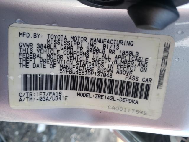 Photo 9 VIN: 5YFBU4EE3DP137048 - TOYOTA COROLLA BA 