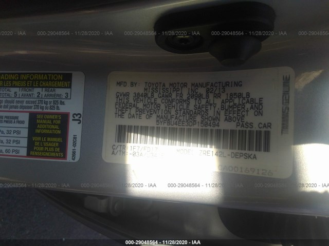 Photo 8 VIN: 5YFBU4EE3DP150494 - TOYOTA COROLLA 