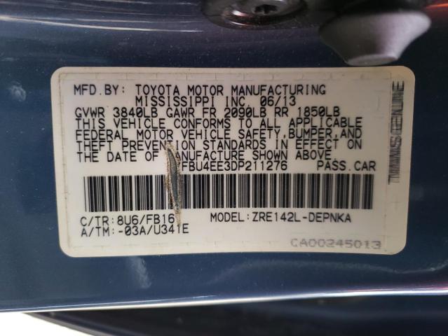 Photo 11 VIN: 5YFBU4EE3DP211276 - TOYOTA COROLLA BA 