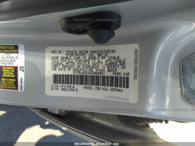 Photo 8 VIN: 5YFBU4EE4DP084831 - TOYOTA COROLLA 