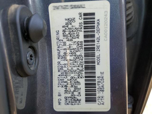 Photo 9 VIN: 5YFBU4EE4DP113888 - TOYOTA COROLLA BA 