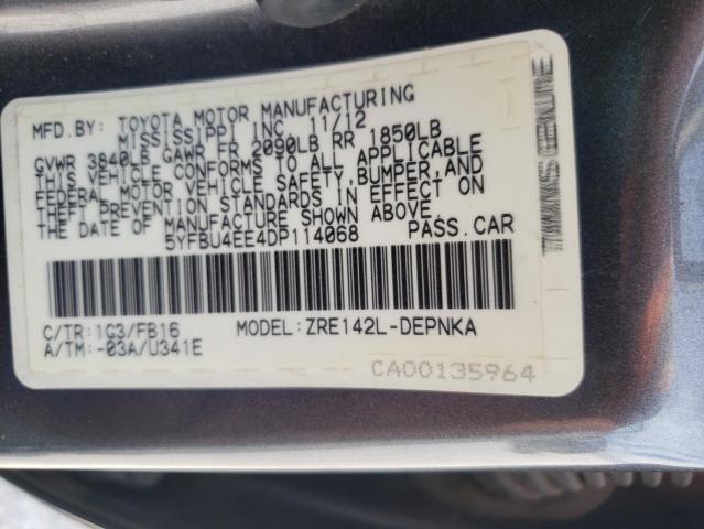 Photo 11 VIN: 5YFBU4EE4DP114068 - TOYOTA COROLLA BA 