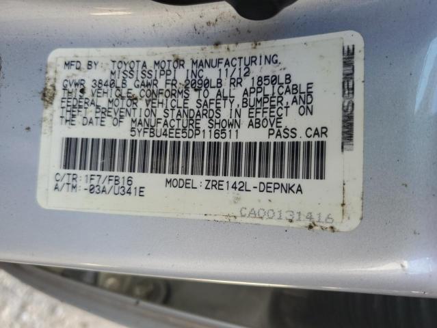 Photo 11 VIN: 5YFBU4EE5DP116511 - TOYOTA COROLLA 