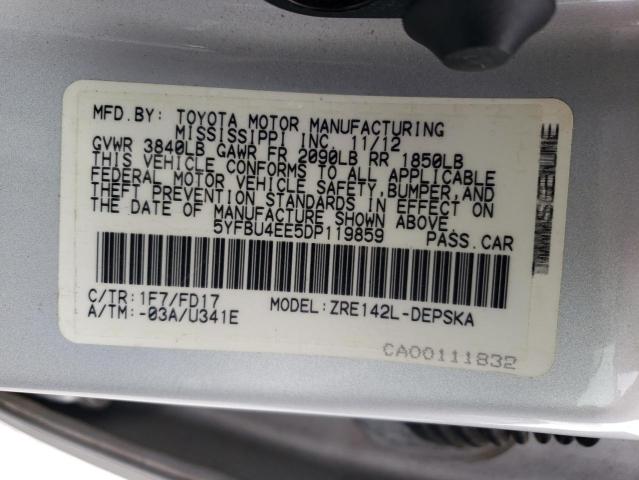 Photo 11 VIN: 5YFBU4EE5DP119859 - TOYOTA COROLLA BA 