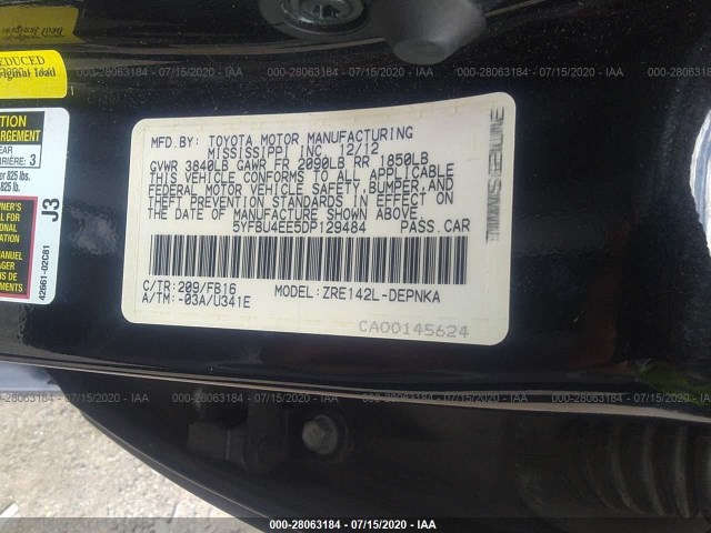 Photo 8 VIN: 5YFBU4EE5DP129484 - TOYOTA COROLLA 