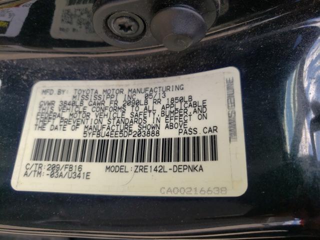 Photo 9 VIN: 5YFBU4EE5DP203888 - TOYOTA COROLLA BA 