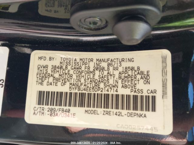 Photo 8 VIN: 5YFBU4EE5DP214714 - TOYOTA COROLLA 