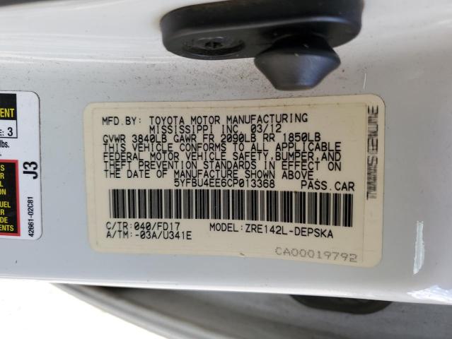 Photo 11 VIN: 5YFBU4EE6CP013368 - TOYOTA COROLLA BA 