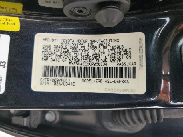 Photo 12 VIN: 5YFBU4EE6CP056334 - TOYOTA COROLLA 