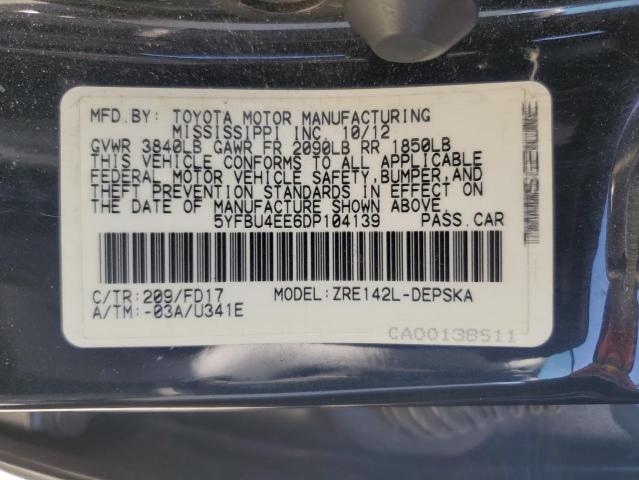 Photo 11 VIN: 5YFBU4EE6DP104139 - TOYOTA COROLLA BA 