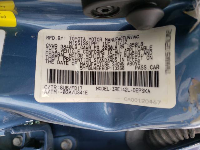 Photo 9 VIN: 5YFBU4EE6DP113360 - TOYOTA COROLLA BA 