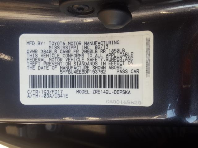 Photo 9 VIN: 5YFBU4EE6DP153762 - TOYOTA COROLLA BA 