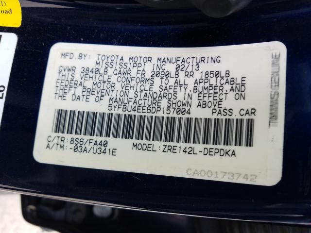 Photo 9 VIN: 5YFBU4EE6DP157004 - TOYOTA COROLLA BA 