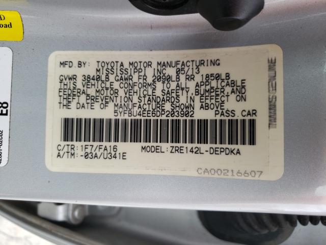 Photo 9 VIN: 5YFBU4EE6DP203902 - TOYOTA COROLLA BA 