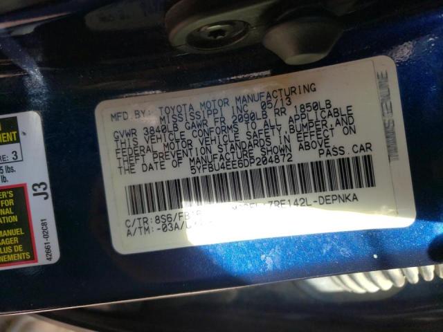 Photo 9 VIN: 5YFBU4EE6DP204872 - TOYOTA COROLLA BA 