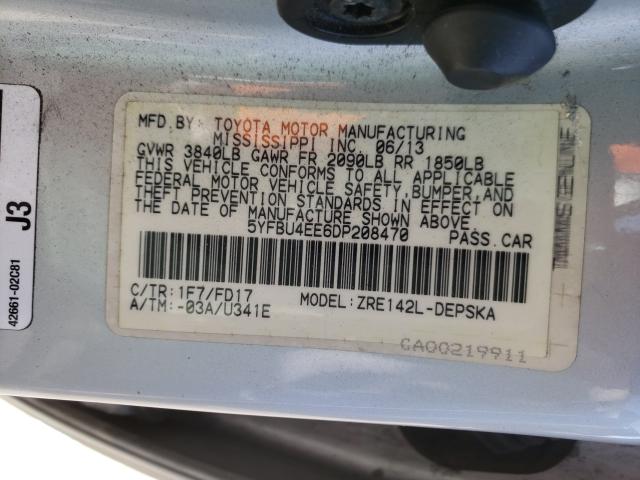 Photo 9 VIN: 5YFBU4EE6DP208470 - TOYOTA COROLLA BA 