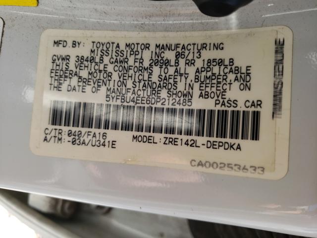 Photo 9 VIN: 5YFBU4EE6DP212485 - TOYOTA COROLLA BA 