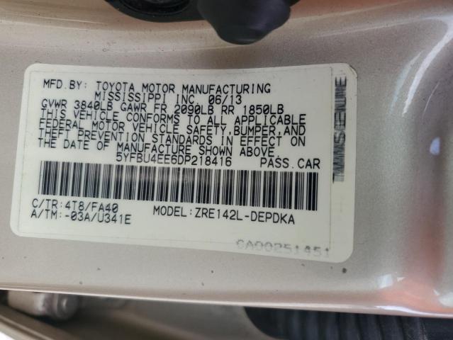 Photo 11 VIN: 5YFBU4EE6DP218416 - TOYOTA COROLLA 