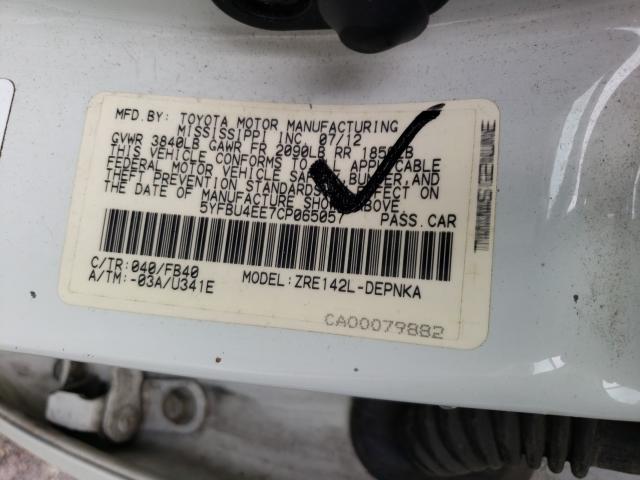 Photo 9 VIN: 5YFBU4EE7CP065057 - TOYOTA COROLLA BA 