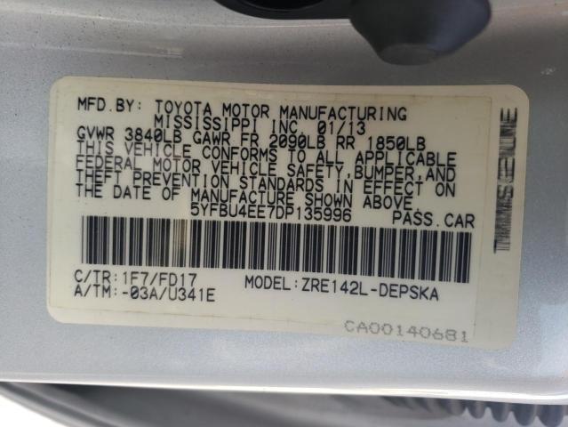 Photo 11 VIN: 5YFBU4EE7DP135996 - TOYOTA COROLLA BA 