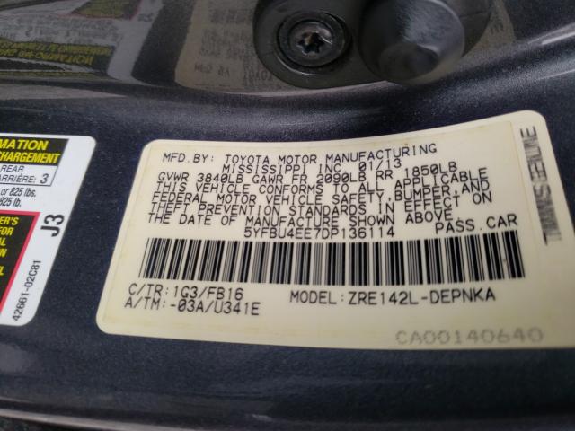 Photo 9 VIN: 5YFBU4EE7DP136114 - TOYOTA COROLLA BA 