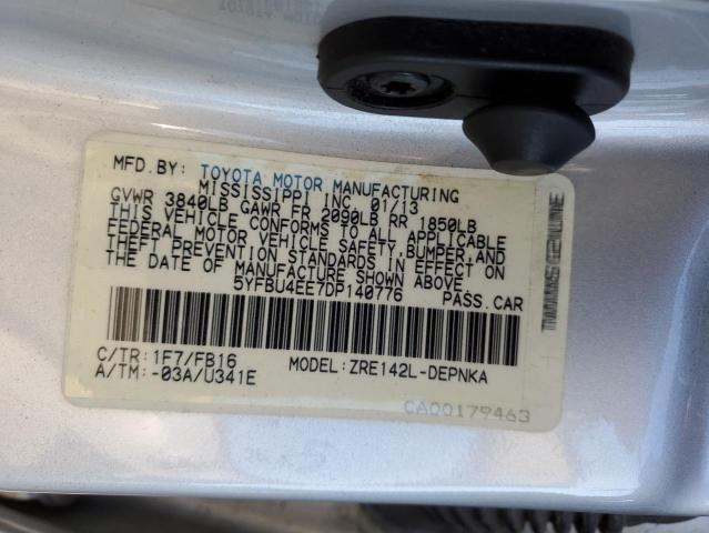 Photo 11 VIN: 5YFBU4EE7DP140776 - TOYOTA COROLLA 