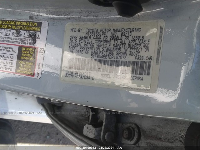 Photo 8 VIN: 5YFBU4EE7DP167573 - TOYOTA COROLLA 