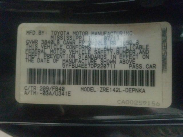 Photo 9 VIN: 5YFBU4EE7DP220711 - TOYOTA COROLLA 