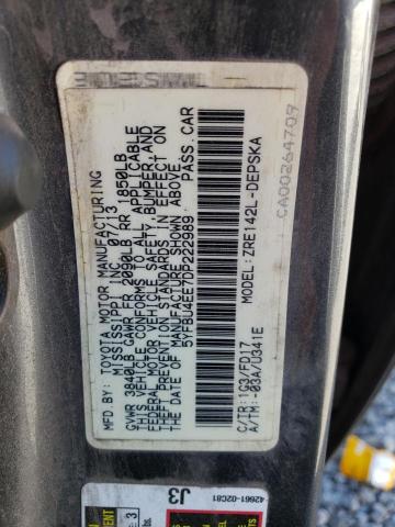 Photo 11 VIN: 5YFBU4EE7DP222989 - TOYOTA COROLLA 