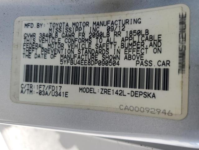 Photo 11 VIN: 5YFBU4EE8DP090504 - TOYOTA COROLLA 