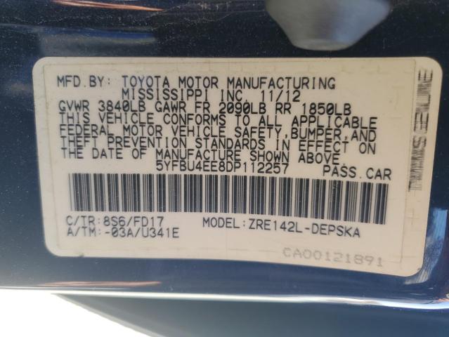 Photo 11 VIN: 5YFBU4EE8DP112257 - TOYOTA COROLLA BA 