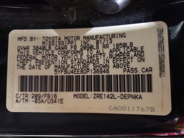 Photo 11 VIN: 5YFBU4EE8DP136946 - TOYOTA COROLLA 