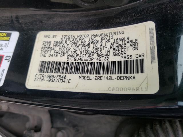 Photo 9 VIN: 5YFBU4EE8DP149132 - TOYOTA COROLLA BA 