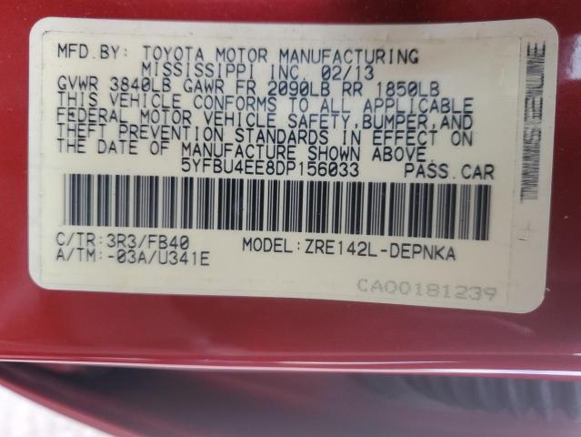 Photo 11 VIN: 5YFBU4EE8DP156033 - TOYOTA COROLLA 