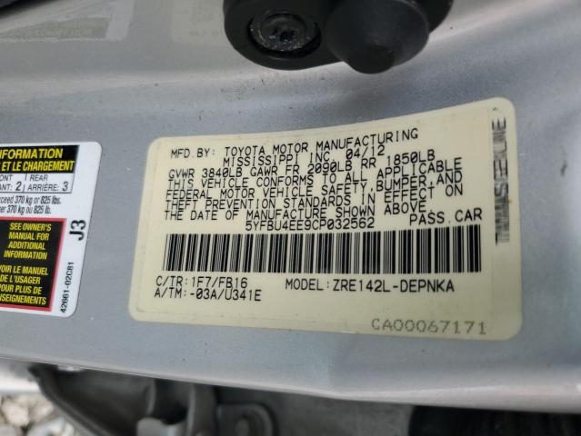 Photo 11 VIN: 5YFBU4EE9CP032562 - TOYOTA COROLLA BA 