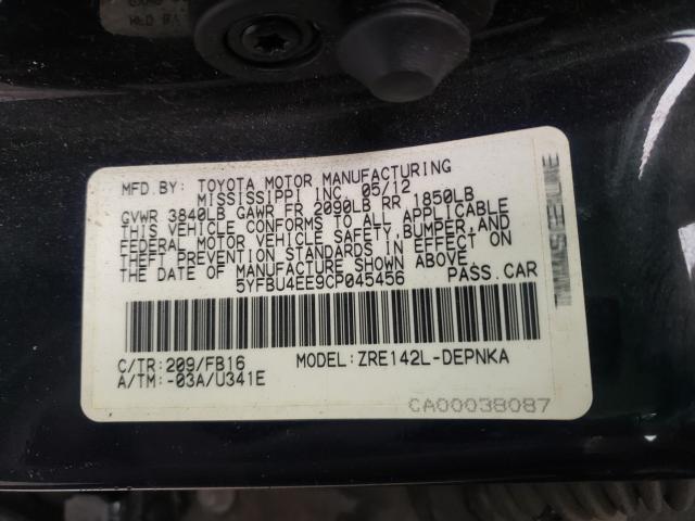 Photo 9 VIN: 5YFBU4EE9CP045456 - TOYOTA COROLLA BA 