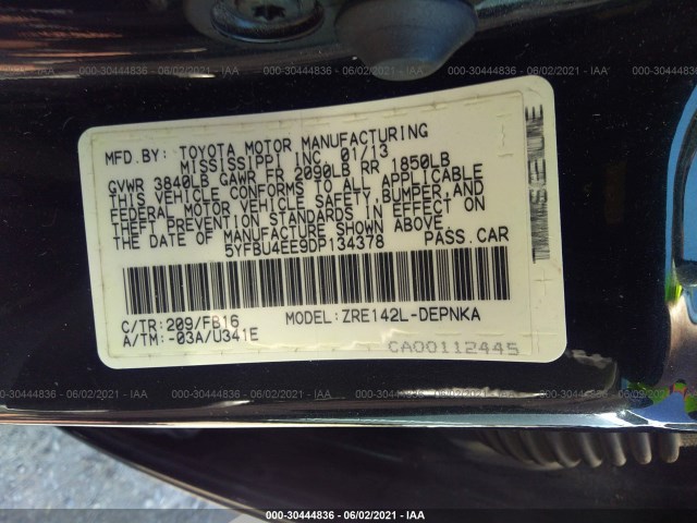 Photo 8 VIN: 5YFBU4EE9DP134378 - TOYOTA COROLLA 