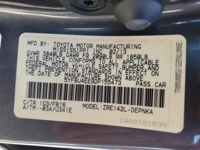 Photo 11 VIN: 5YFBU4EE9DP155473 - TOYOTA COROLLA BA 