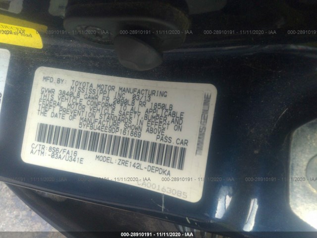 Photo 8 VIN: 5YFBU4EE9DP161869 - TOYOTA COROLLA 