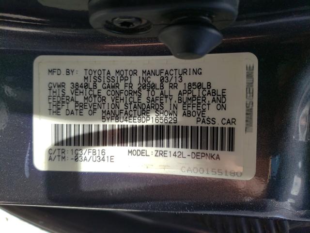 Photo 9 VIN: 5YFBU4EE9DP165629 - TOYOTA COROLLA BA 