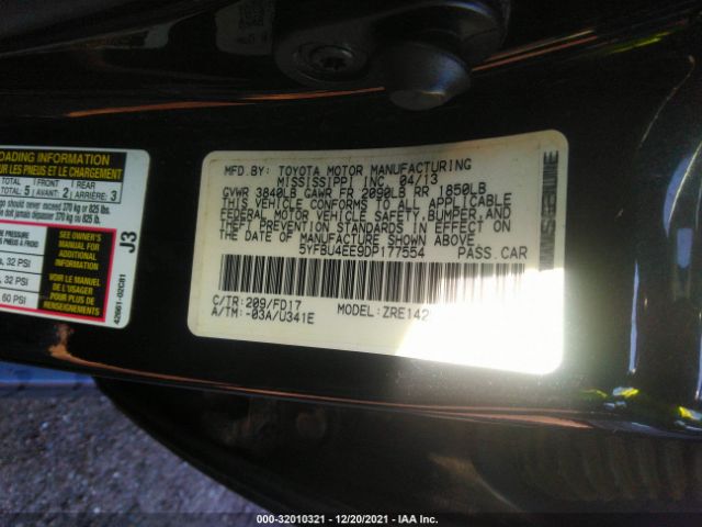 Photo 8 VIN: 5YFBU4EE9DP177554 - TOYOTA COROLLA 