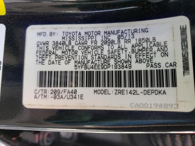 Photo 11 VIN: 5YFBU4EE9DP193849 - TOYOTA COROLLA BA 