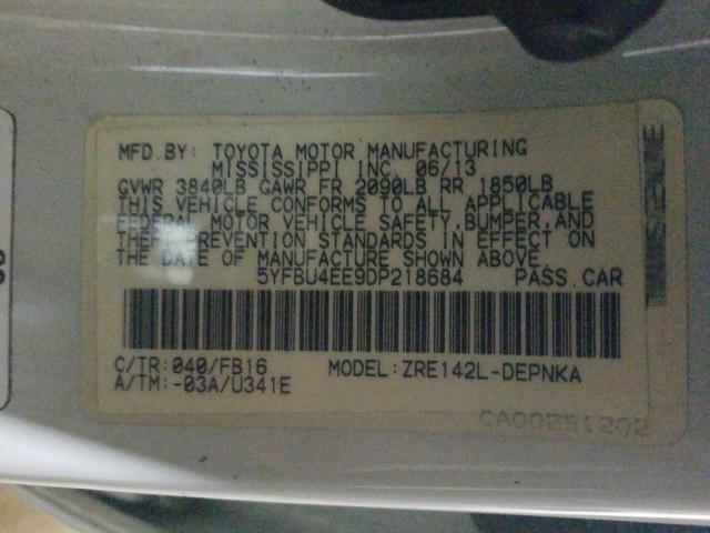 Photo 9 VIN: 5YFBU4EE9DP218684 - TOYOTA COROLLA 