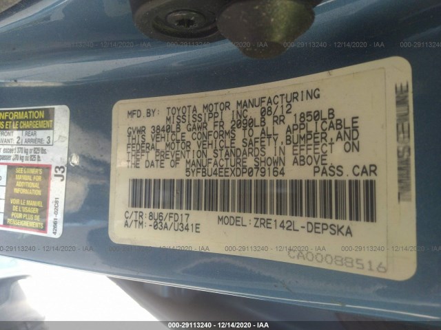 Photo 8 VIN: 5YFBU4EEXDP079164 - TOYOTA COROLLA 