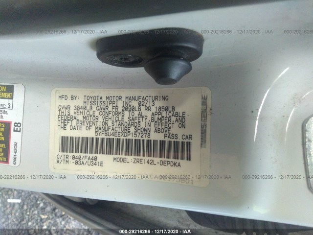 Photo 8 VIN: 5YFBU4EEXDP157278 - TOYOTA COROLLA 