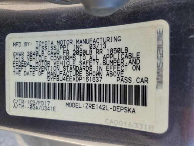 Photo 11 VIN: 5YFBU4EEXDP161637 - TOYOTA COROLLA BA 