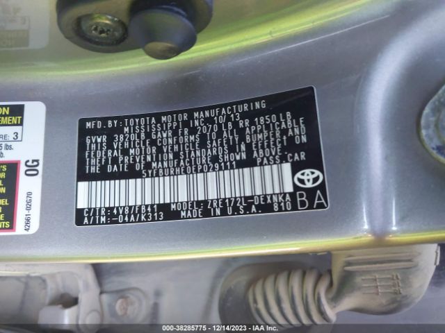 Photo 8 VIN: 5YFBURHE0EP029111 - TOYOTA COROLLA 